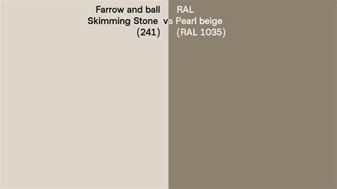 Farrow And Ball Skimming Stone 241 Vs Ral Pearl Beige Ral 1035 Side By Side Comparison