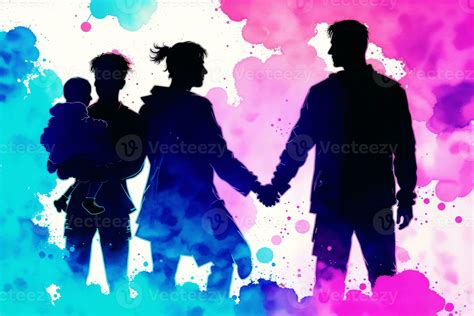 Orgullo Mes Un Ilustraci N De Gay Familia Gay Familia Gasto Hora Juntos Lgbtq Generativo Ai