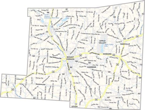 Knox County Map, Ohio - US County Maps