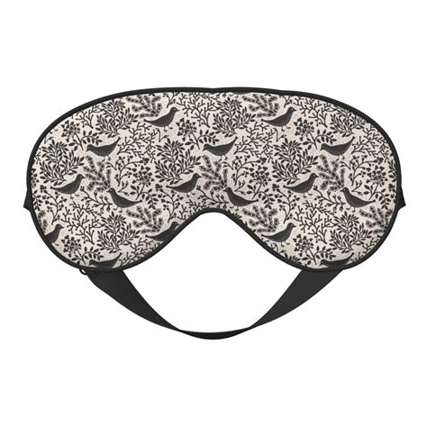 Buy Adjustable Double-Sided Abstract Birds & Plants Sleep Mask - Soft
