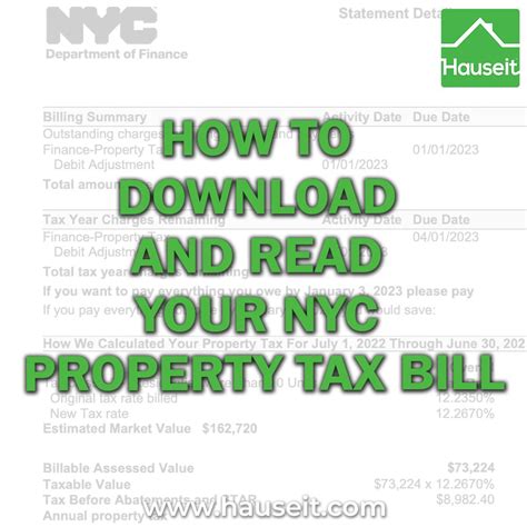 NYC Property Tax Bills: How to Download and Read Your Bill