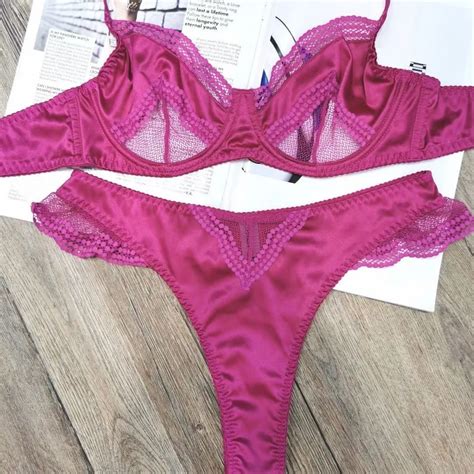 Conjunto Lingerie Sexy De Retalhas De Malha Para Mulheres Estilo Franc S Ultrafino Antiflacidez