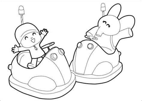 Elly Pocoyo Para Colorir - Desenho de Pocoyo e Elly a Elefanta para Colorir