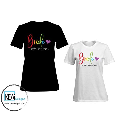 Lgbtq Women Matching Couples T Shirts For Brides Brides T Shirts Gay Couple Gifts For