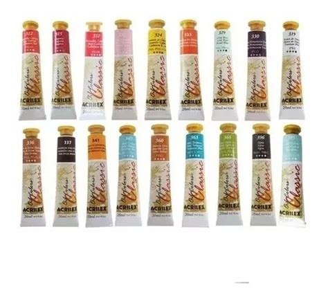 Kit 6 Tintas A Óleo Oil Colors Classic Bisnaga 20ml Acrilex MercadoLivre