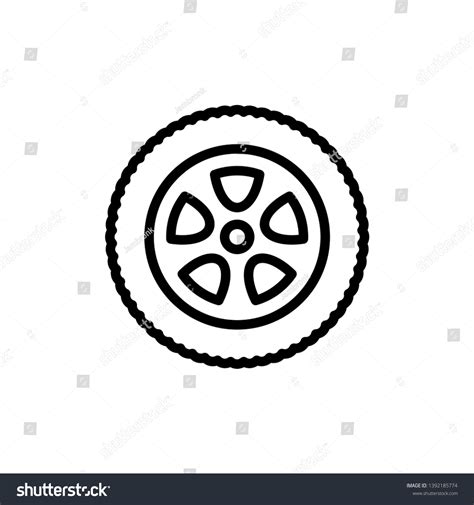 Tire Icon Car Wheel Vector Best Stock Vector Royalty Free 1392185774