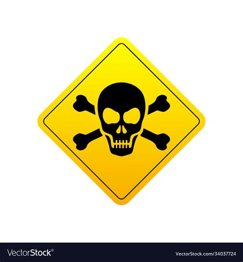 Skull And Bones Warning Sign Royalty Free Vector Image