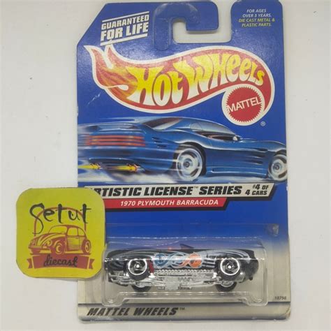 Jual HOT WHEELS HOTWHEELS 1970 PLYMOUTH BARRACUDA HITAM BLACK BLUE CARD Kota Tangerang Selatan