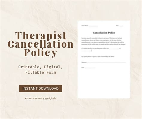 Therapist Cancellation Policy For Music Therapists Recreation Therapists Mental Health