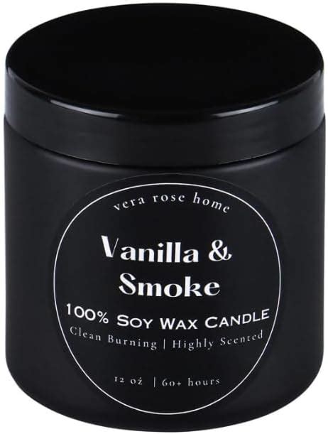 Scented Candles For Men Vanilla And Smoke Scented Candles