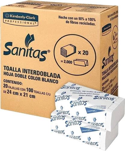 Limpieza Kimberly Sanitas Toalla Interdoblada C Pzas Papelera Hegor