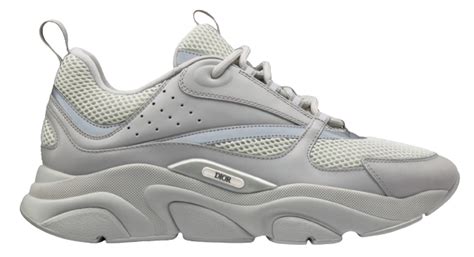 Dior B22 Gray Technical Mesh And Smooth Calfskin Sneakers Whats On