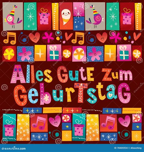 Feliz Aniversario Alemão De Geburtstag Deutsch Do Zum De Alles Gute