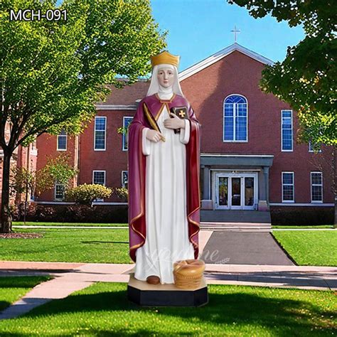 Painted Life Size Marble St Margaret Statue - YouFine Art