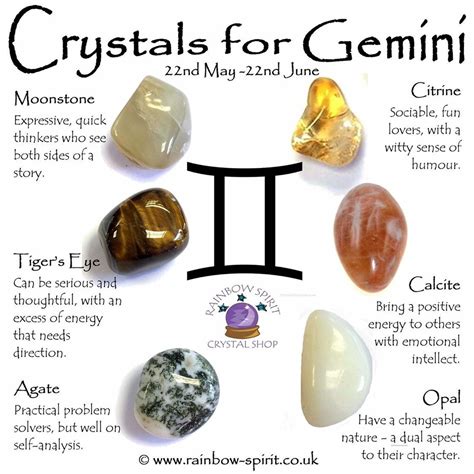 Gemini Birthstones Crystal Set Etsy Zodiac Stones Gemini