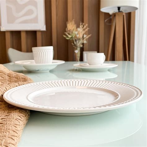 Prato Típico Da Espanha - Prato Raso Roma Branco - Castelli móveis e decorações