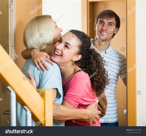 Happy Mature Mother Meets Son His Stock Photo Shutterstock