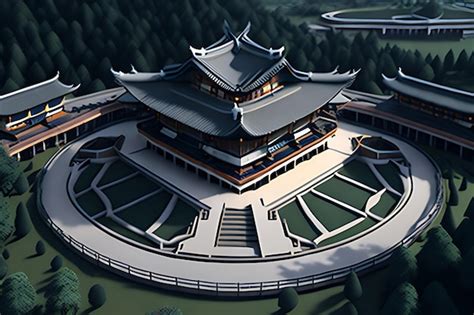 Premium Photo Ethereal Elegance A Breathtaking Korean Palace From Above