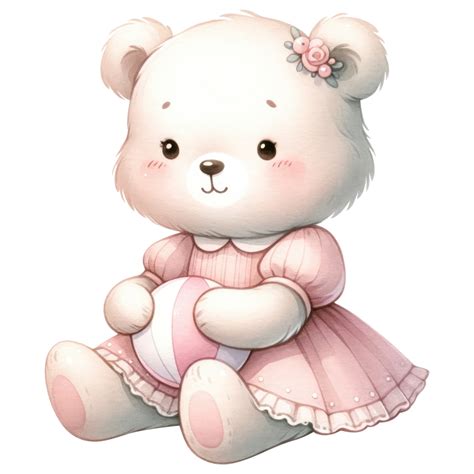 Ai Generated Watercolor Cute Teddy Bear 42536198 Png