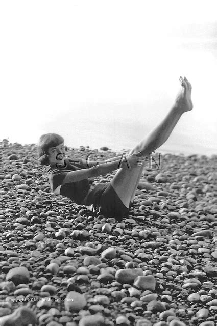 S S X Bw Semi Nude Repro Pinup Rp Sits On Beach Shorts Leg Art Picclick Uk