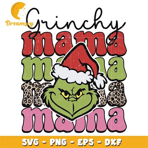 Grinchy mama svg, Grinch santa hat svg, christmas svg – DreamSVG Store