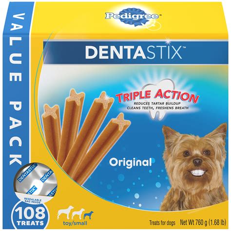 Pedigree Dentastix Toy/Small Dental Dog Treats, Original, 1.68 Lbs