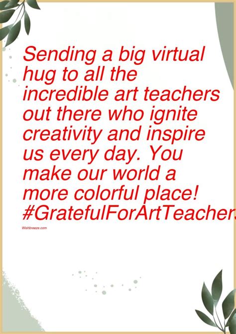 Thank You Messages Wishes And Captions For Art Teachers Wishbreeze