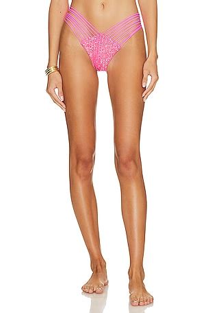 Luli Fama High Leg Bikini Bottom In Barbie Pink REVOLVE
