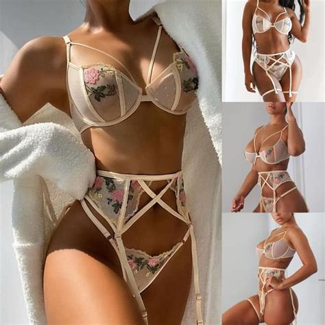 Dames Lingerie Sexy Uniforme Tentation Porte jarretelles à trois points Lingerie Sexy Blanc