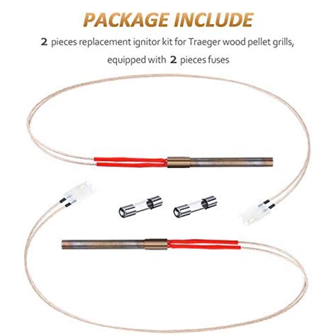 Mudder Sets Grill Hot Rod Ignitor Kit With Pieces Fuses Replacement Parts For Traeger Wood