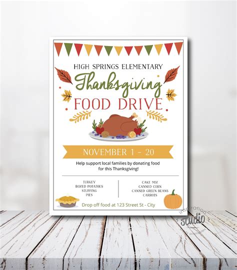 Thanksgiving Food Drive Flyer Templates