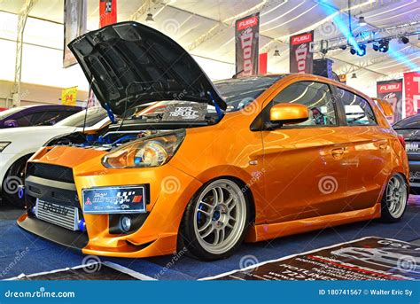 Mitsubishi Mirage At Hot Import Nights Car Show In Pasig Philippines Editorial Photography