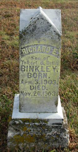 Richard E Binkley 1903 1903 Mémorial Find a Grave