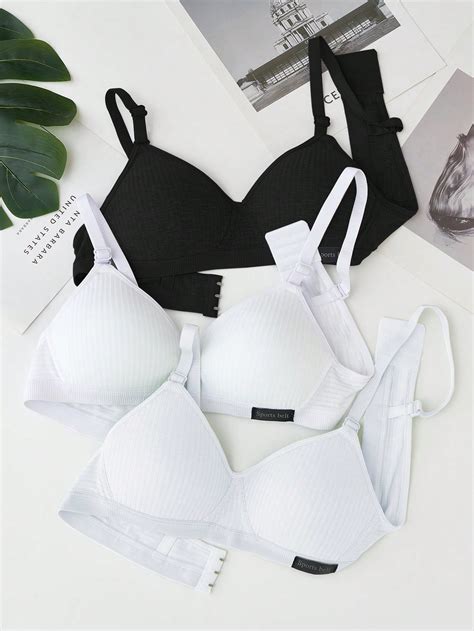 Chica preadolescente 3 piezas Top bikini unicolor con aro Moda de Mujer SHEIN México