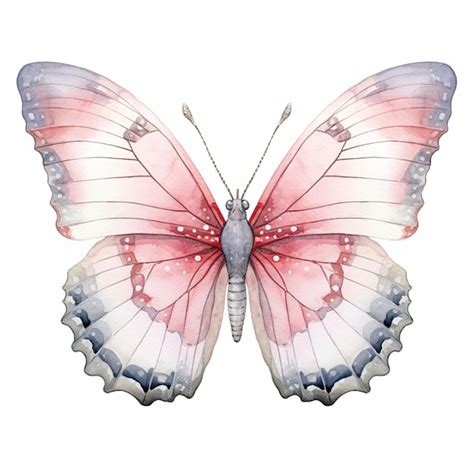 Premium Photo Butterfly With Pink Wings And White Wings With Pink