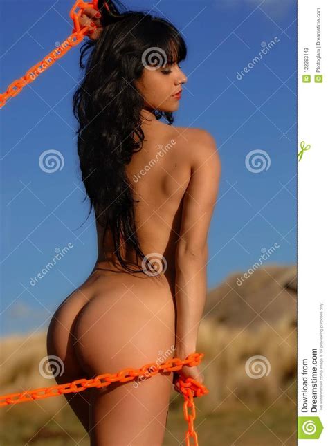 Sensual And Cute Brunette Girl Naked On The Mountains Stock Image Image Of Forest Girls