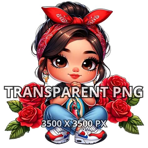 Chibi Cute Latina Baby Girl Png Latina Png Latina Princess Clipart Hispanic Girl Png Chibi