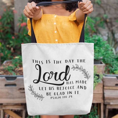 Christian Tote Bags This Is The Day The Lord Has Made Tote Bag