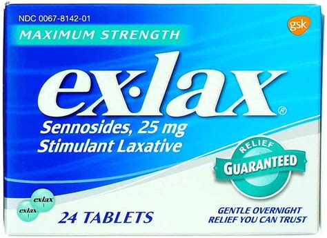 Ex Lax Maximum Strength Stimulant Laxative Pills 24 Ea