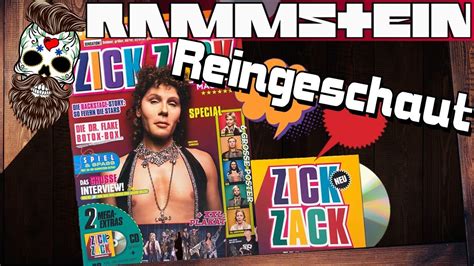 Rammstein Das Ist Die Zeitschrift And Single Zick Zack Wir Schauen