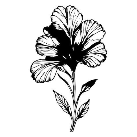 Premium Vector Primrose Drawing Flower Violet Illustration Sketch