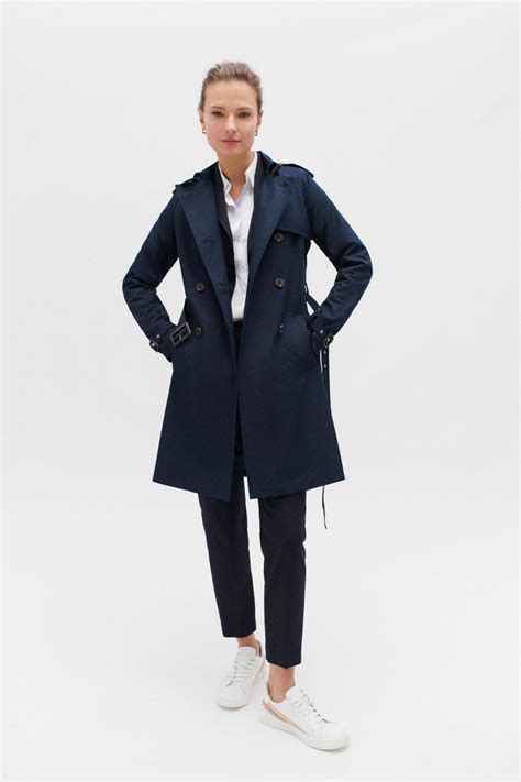 Caroll Trench Max Bleu Marine Femme Trenchs