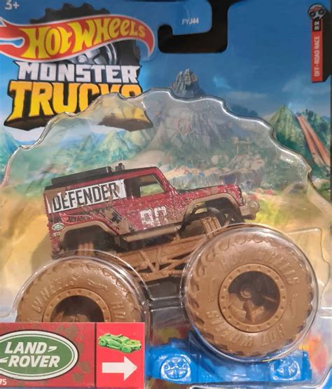 Embalagem Danificada Hot Wheels Monster Trucks Land Rover Universo Hot Wheels