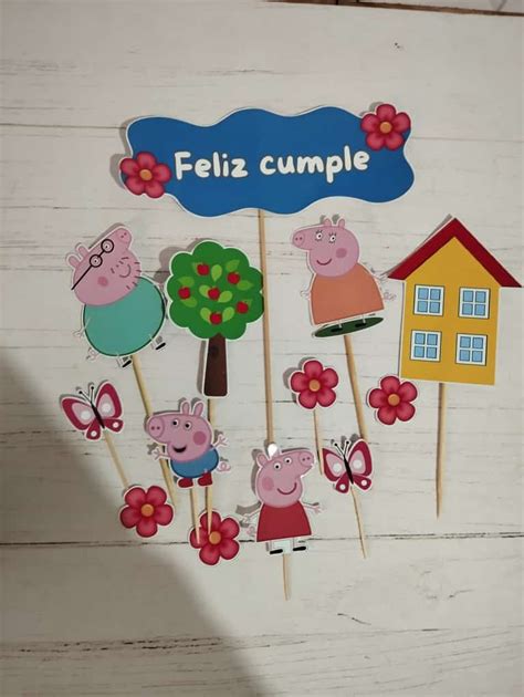 Adorno De Torta Toppers Personajes Infantiles Peppa Pig Cotill N Mart N