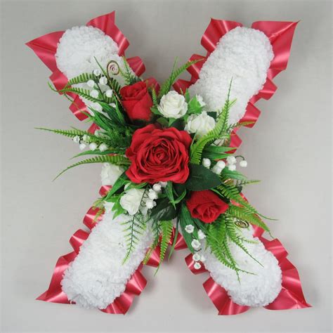 Last Kiss Funeral Wreath - 16" Tribute with a large rose spray - Just
