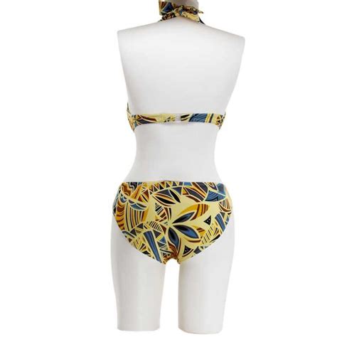 Maillot De Bain Femme Bikini Pi Ces Kan Multicolore Last Pric