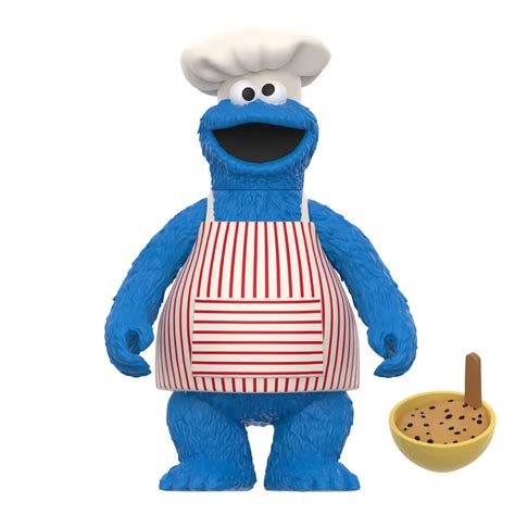 Super7 Sesame Street ReAction Wave 4 - Chef Cookie Monster Merchandise