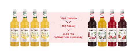 Лимонади на основі Monin. Сиропи Монін від офіційного представника в ...