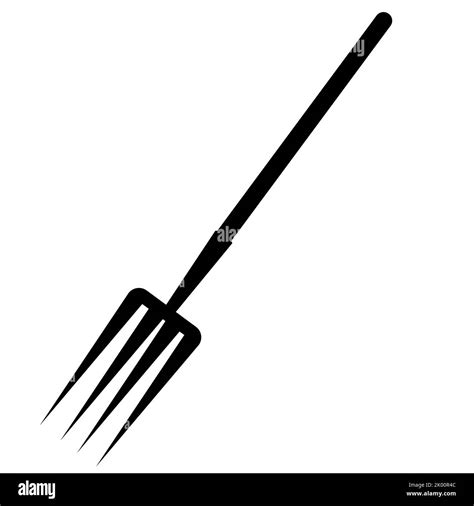 Pitchfork Icon On White Background Garden Fork Sign Garden Pitchfork