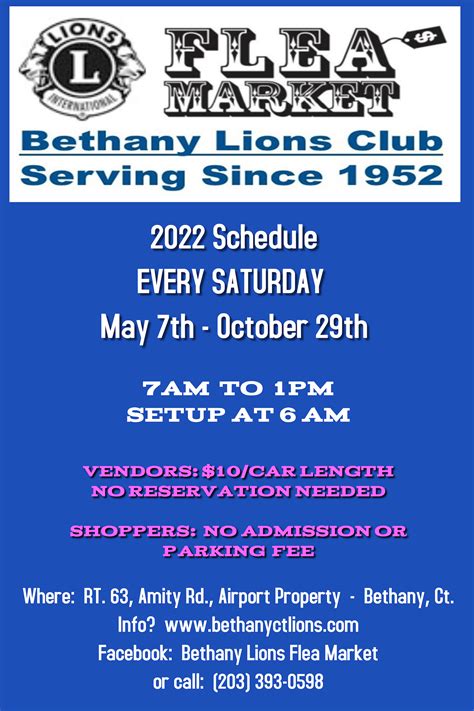 FLEA MARKET | Bethany CT Lions Club